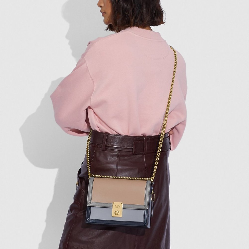 Coach Hutton Colorblock Leather Crossbody Bag - Picture 5 of 6